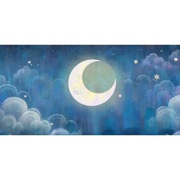 Applique murale croissant de lune / Décoration lune céleste