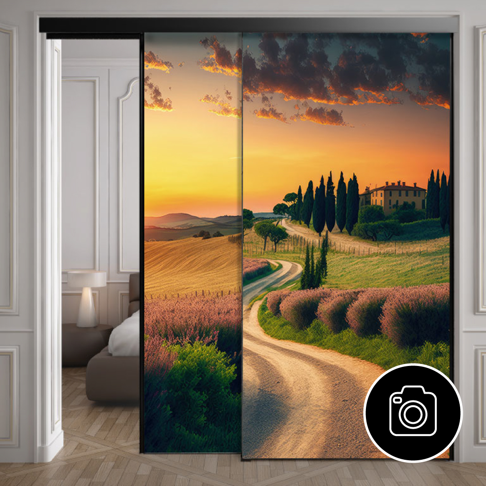 Cloison coulissante sur mesure personnalisable avec photos personnelles