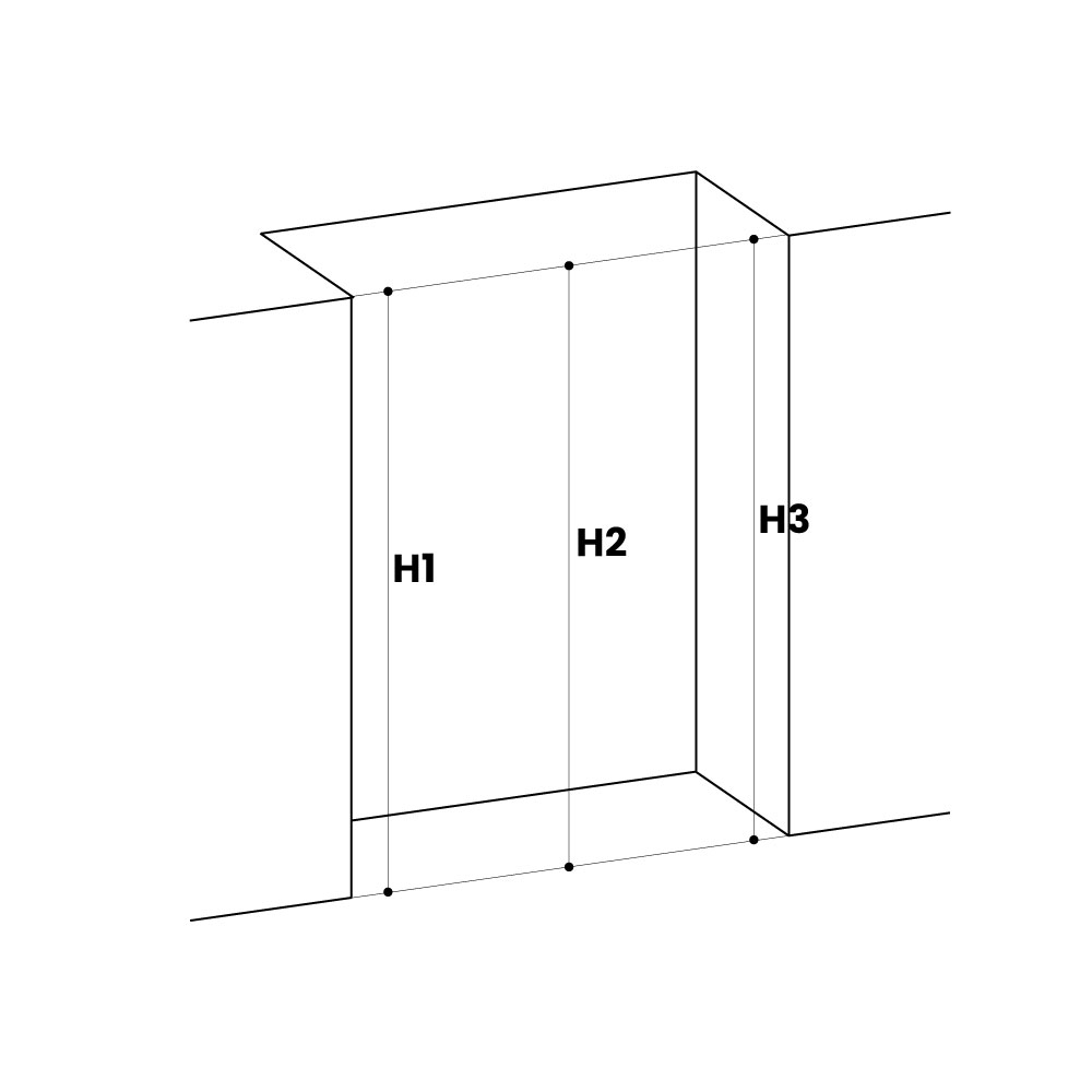 Prise de mesure en hauteur pour porte de placard coulissante